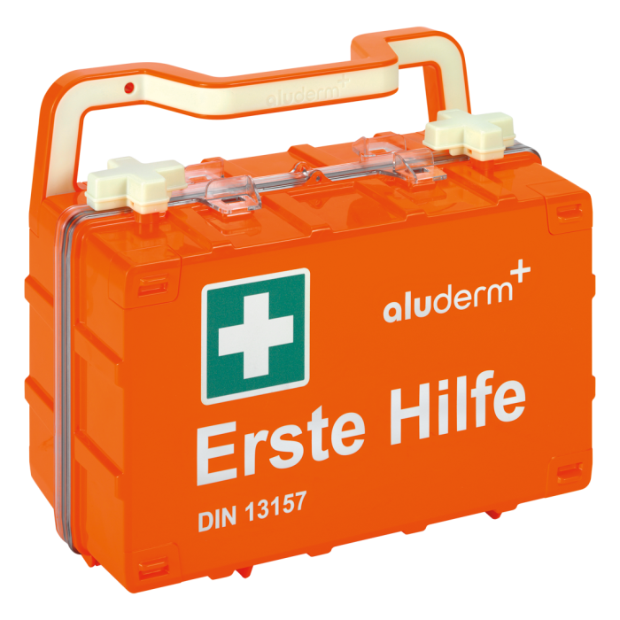 First aid kit orange DYNAMIC-GLOW S standard DIN 13157 | Suitcase (1 piece)