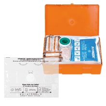 VBK KIEL KU-orange with standard DIN 13157 filling and resuscitation mask