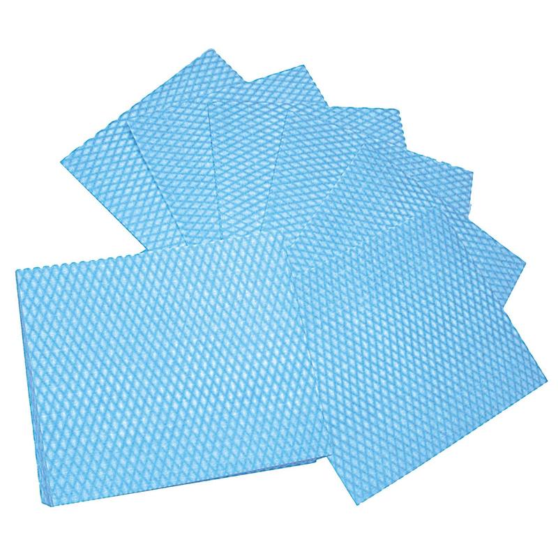Multi-purpose cloths 32x38 cm, polyester/viscose, blue/white | Pack (50 pieces)