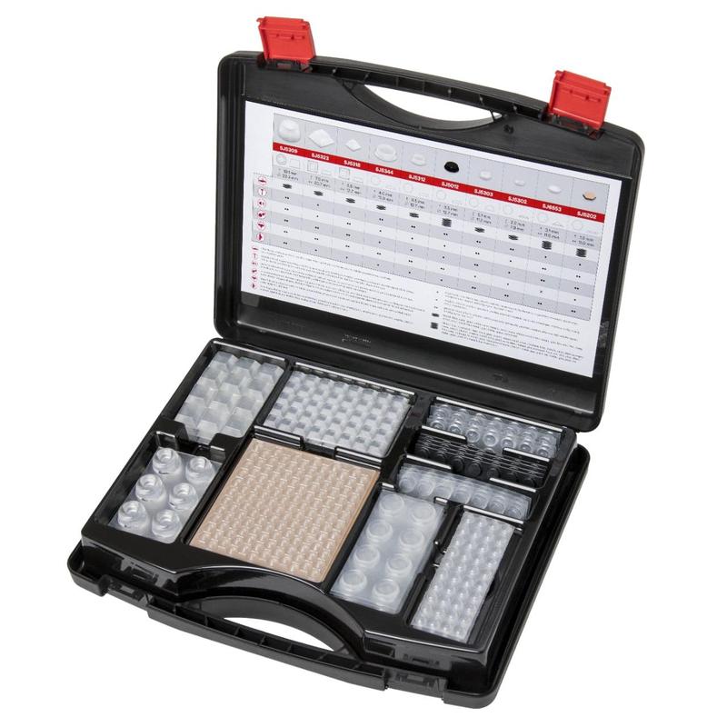 3M™ Bumpon™ Set 017 elastic buffers, case with more than 700 pieces, transparent and black | Pack (1 set)