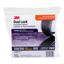 3M™ Dual Lock™ Flexible Snap Fastener TB3560, Translucent, 25 mm x 3 m, 5.7 mm, 40 Heads/cm2, Outdoor Area | Bag (1 piece)