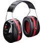 3M™ PELTOR™ Optime™ III Earmuffs, Black/Red, Headband, H540A-411-SV | Pack (1 piece)