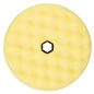 Pad Foam Snasú 3M™ Perfect-It™ mín, Córas Quick Connect, Buí, Cruth Waffle, 150 mm, 50879 | Pacáiste (1 phíosa)