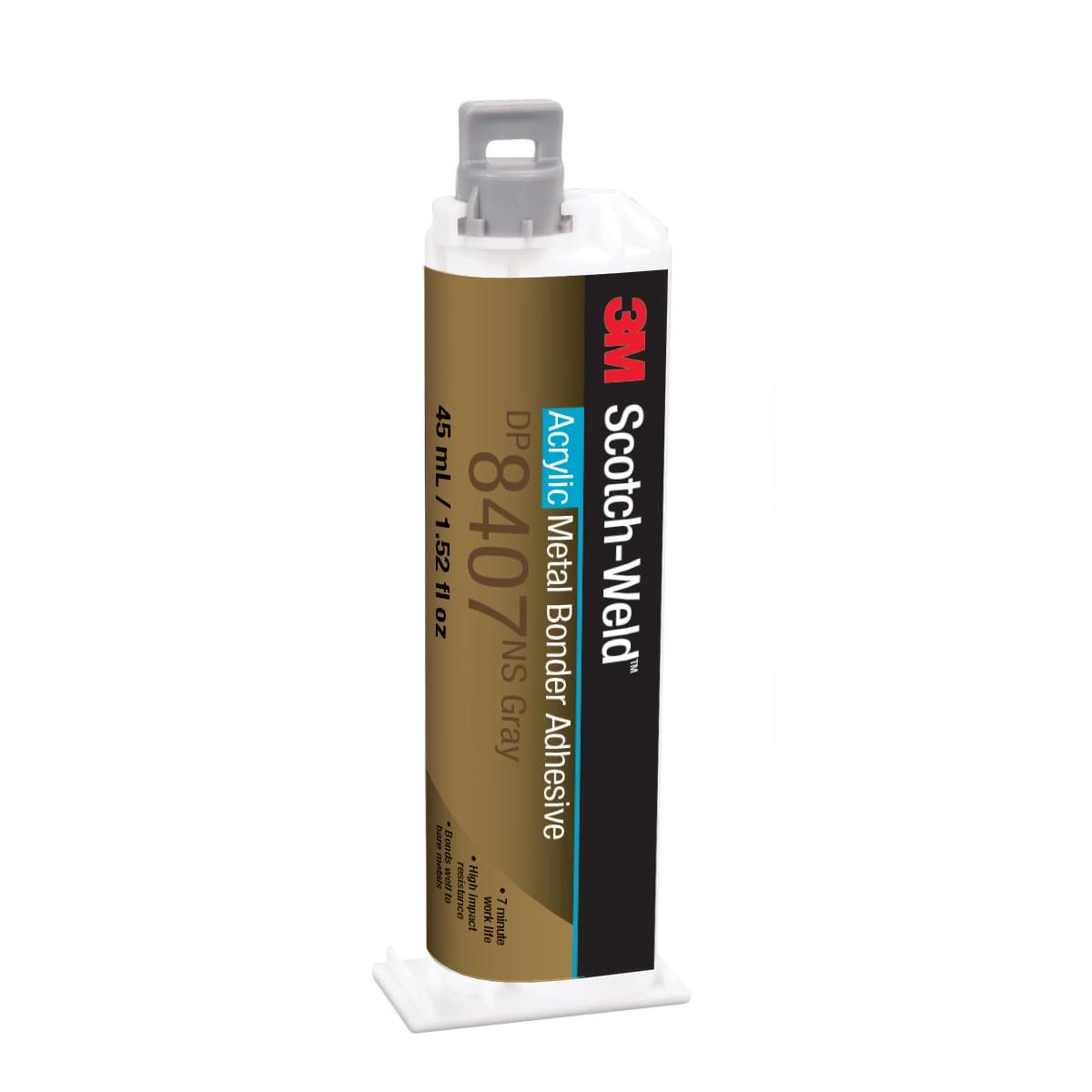 3M™ Scotch-Weld™ 2-Component Acrylic-Based Construction Adhesive DP8407NS, Gray, 45 ml | Pack (1 piece)
