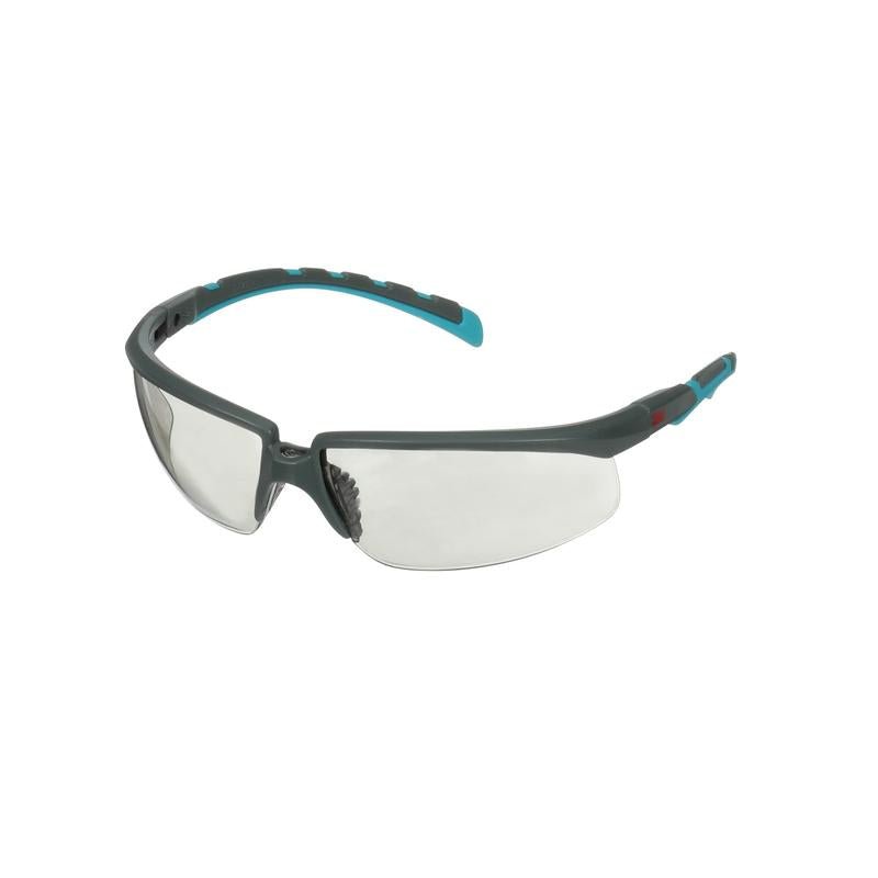 3M™ Solus™ 2000 Series, S2007SGAF-BGR, Grey/Turquoise Temples, Scotchgard™ Anti-Fog Coating, Indoor/Outdoor, Gray Anti-Fog Anti-Scratch Lens, 20 Per Pack | Pack (1 piece)