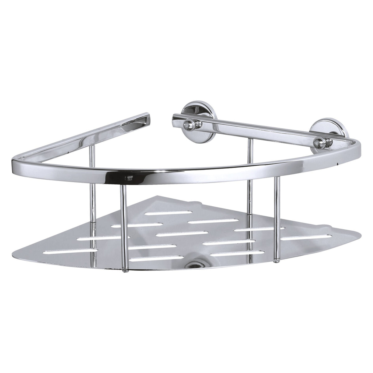 tesa ALUXX Eckablage Dusche, einstöckig, Aluminium, verchromt, Klebelösung