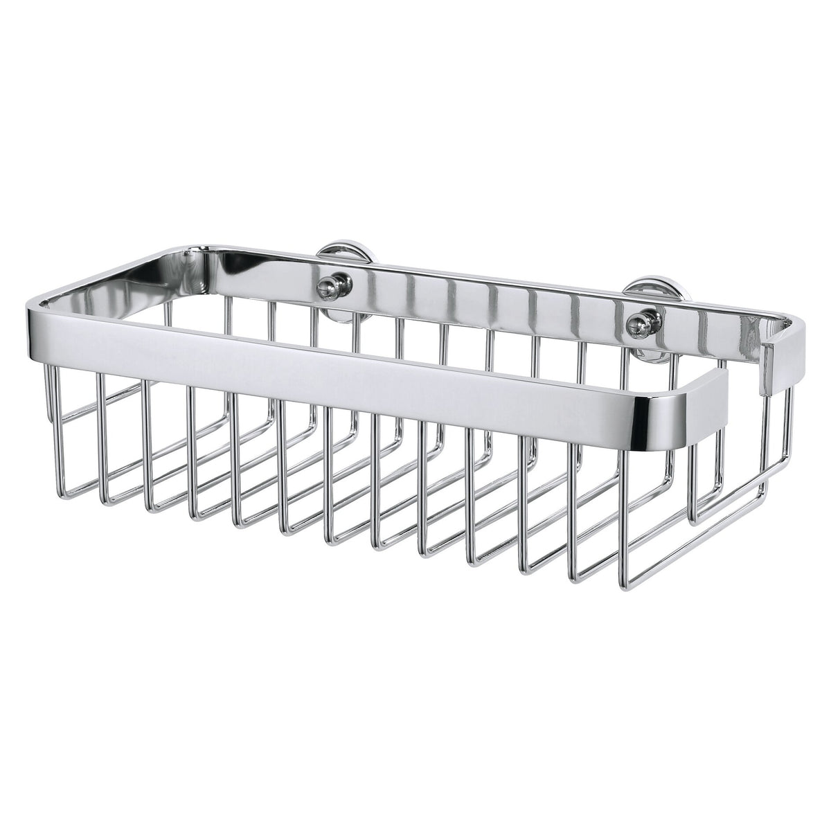 tesa ALUXX Single-Tier Bathroom Shelf, Aluminum, Chrome-Plated, Includes Adhesive Solution