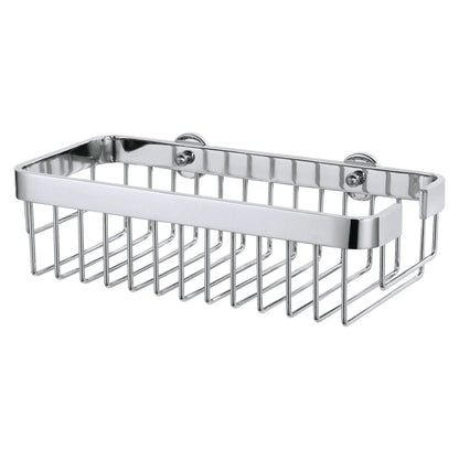 tesa ALUXX Single-Tier Bathroom Shelf, Aluminum, Chrome-Plated, Includes Adhesive Solution