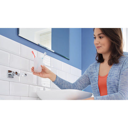 tesa Hukk Wall-Mounted Toothbrush Holder, Chrome-Plated, Includes Adhesive Solution – Instructions for Use
