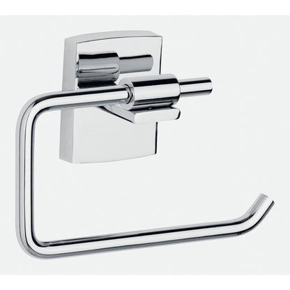 tesa Klaam Toilet Paper Holder, without lid, self-adhesive, chrome-plated