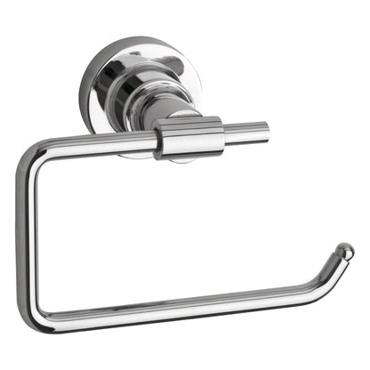 tesa Luup Toilet Paper Holder (without lid), chrome-plated, includes adhesive solution (without lid)