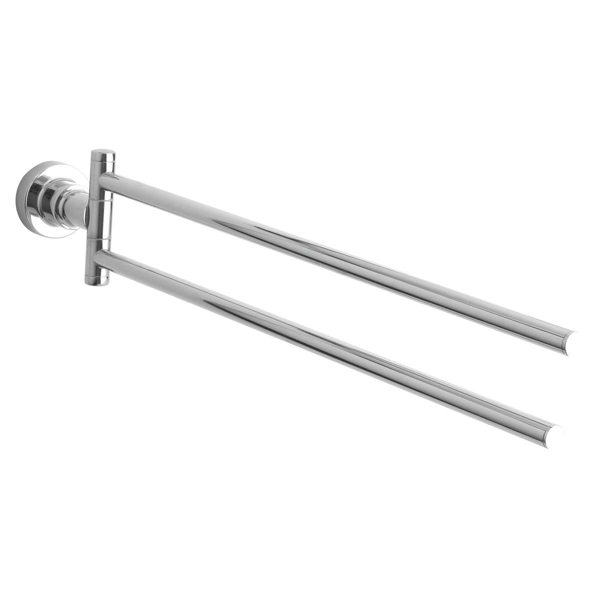 tesa Luup Towel Rack, 2-arm, chrome-plated, includes adhesive solution