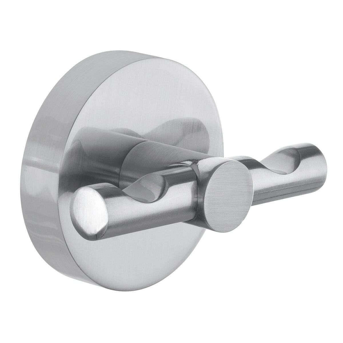 tesa MOON Coat Hook in Stainless Steel Finish, with Adhesive Mount
