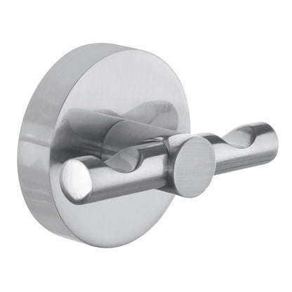 tesa MOON Coat Hook in Stainless Steel Finish, with Adhesive Mount