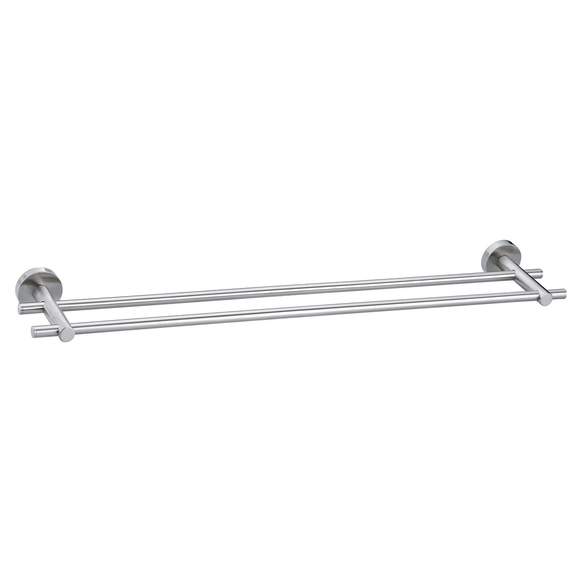 tesa MOON Towel Rack (No Drilling Required), Double, Stainless Steel Finish
