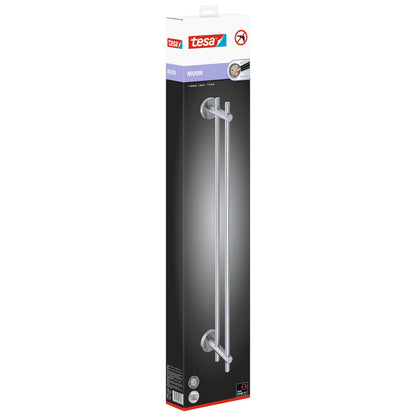 tesa MOON Towel Rack (No Drilling Required), Double, Stainless Steel Finish