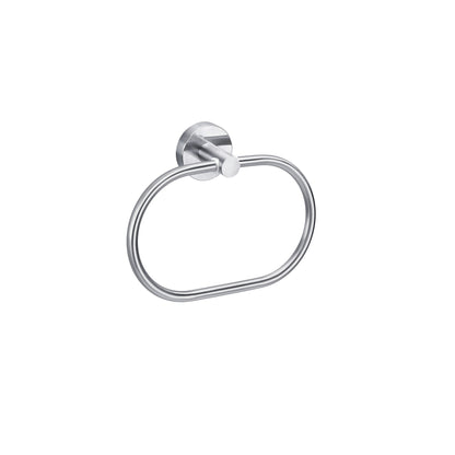 tesa MOON Adhesive Towel Ring, Stainless Steel Look, Rust-Resistant