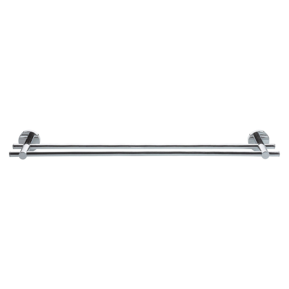 tesa SMOOZ Towel Rack (No Drilling Required), 2-Arm, Chrome-Plated, Adhesive Mount