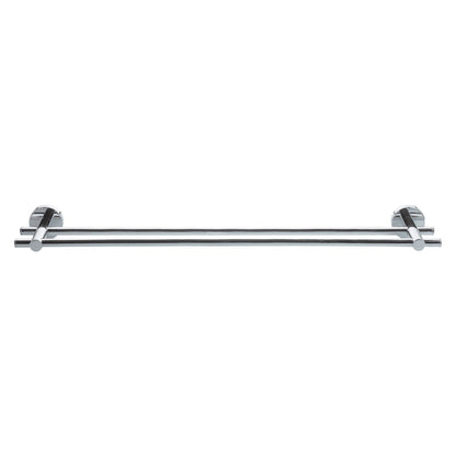 tesa SMOOZ Towel Rack (No Drilling Required), 2-Arm, Chrome-Plated, Adhesive Mount