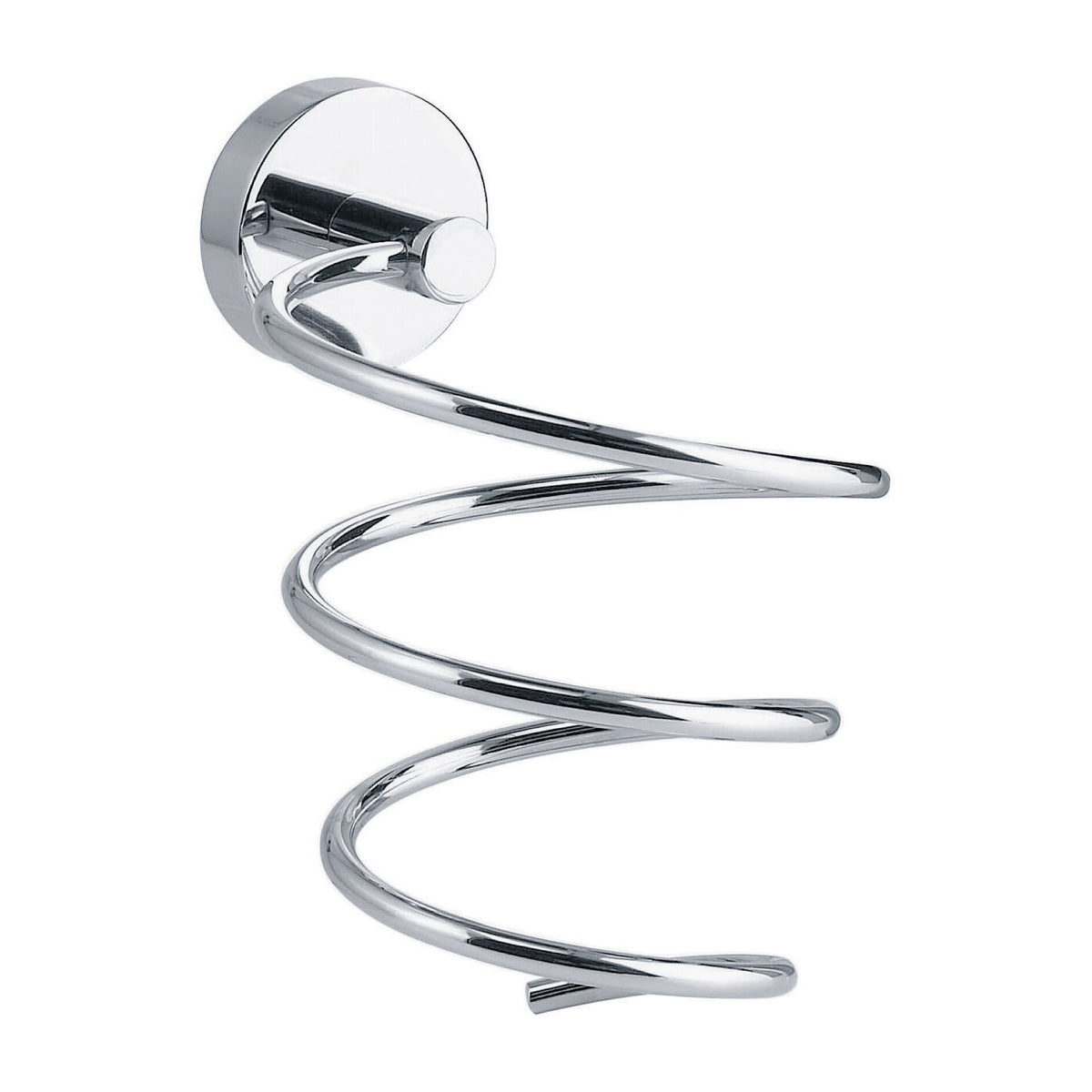tesa SMOOZ Hair Dryer Holder, Chrome-Plated, with Adhesive Solution Included