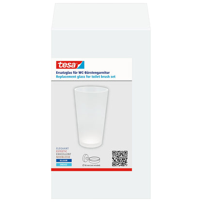 tesa Replacement Glass for Toilet Brushes: Elegaant, Esteetic, Exxcellent, Nooblesse, Klaam, and Smooz