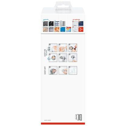 tesa DELUXXE Toilet Brush Set, Metal, Chrome-Plated, Includes Adhesive Solution