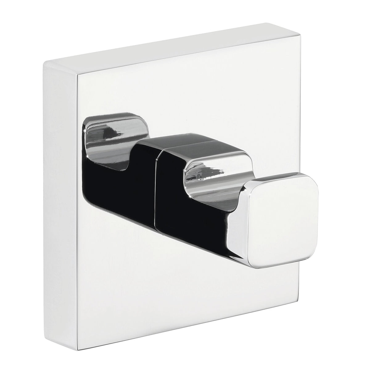 tesa DELUXXE Towel Hook, Metal, Chrome-Plated, Includes Adhesive Solution