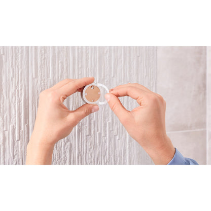 tesa DELUXXE Towel Hook, Metal, Chrome-Plated, Includes Adhesive Solution – Instructions for Use