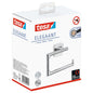 tesa ELEGAANT Toilet Paper Holder, without lid, metal, chrome-plated, includes adhesive solution