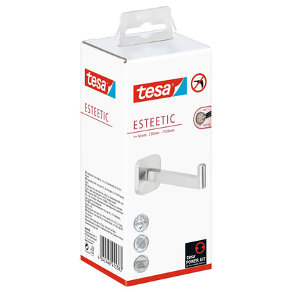 tesa Esteetic Replacement Roll Holder, Stainless Steel Finish, Adhesive Solution
