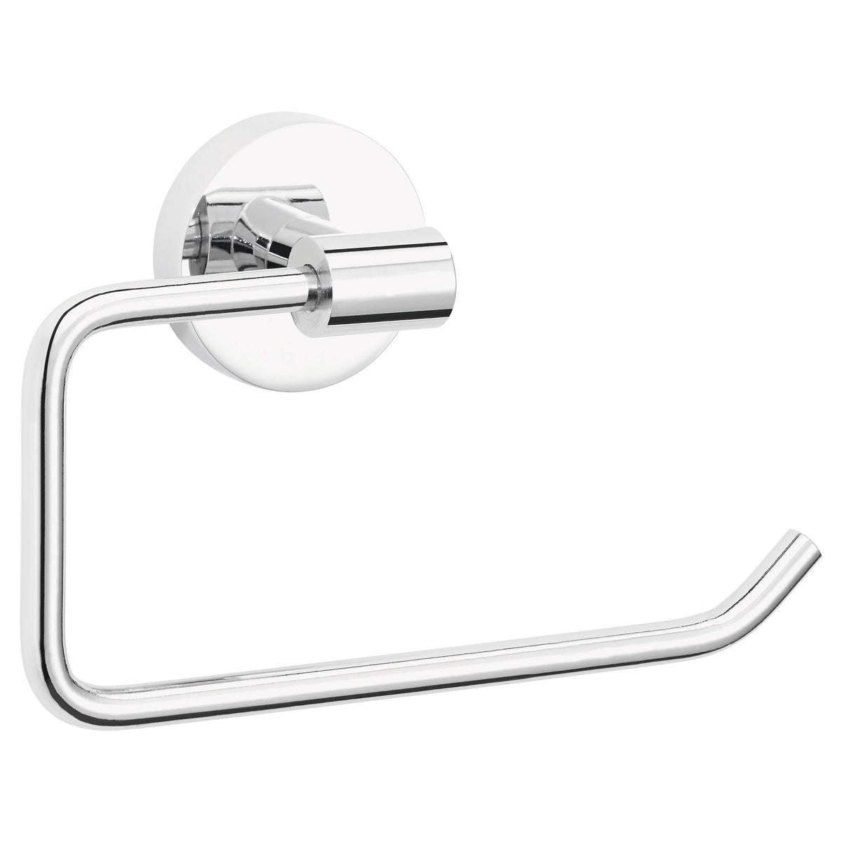 tesa Exxcellent Toilet Paper Holder without Lid, Metal, Chrome-Plated, Includes Adhesive Solution