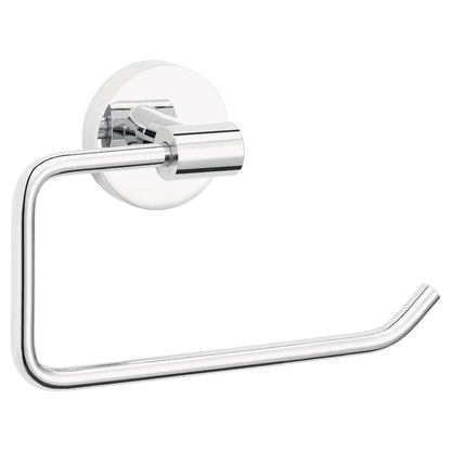 tesa Exxcellent Toilet Paper Holder without Lid, Metal, Chrome-Plated, Includes Adhesive Solution