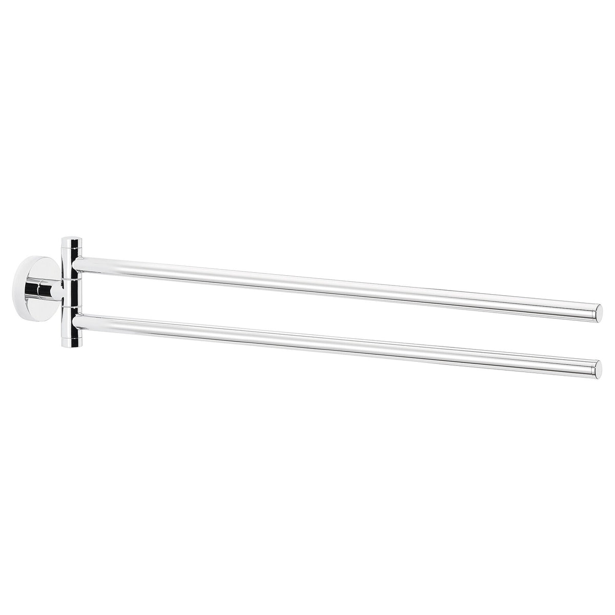 tesa Exxcellent Towel Rack, Metal, Chrome-Plated, 2-Arm, Includes Adhesive Solution