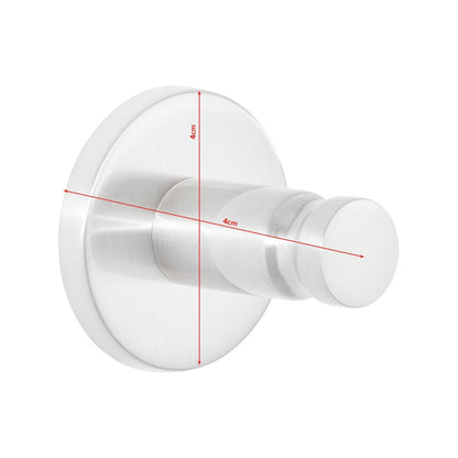 tesa Nooblesse Towel Hook, Stainless Steel Finish, Includes Adhesive Solution – Dimensions