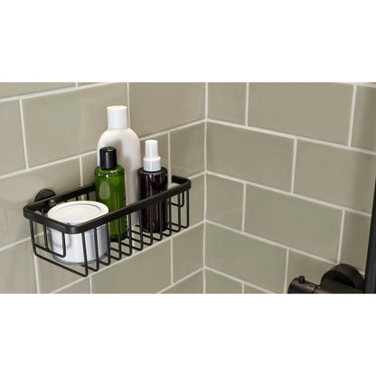 tesa ALUXX BLACK Shower Basket, Matte Black, for the Shower and Bathtub – Usage