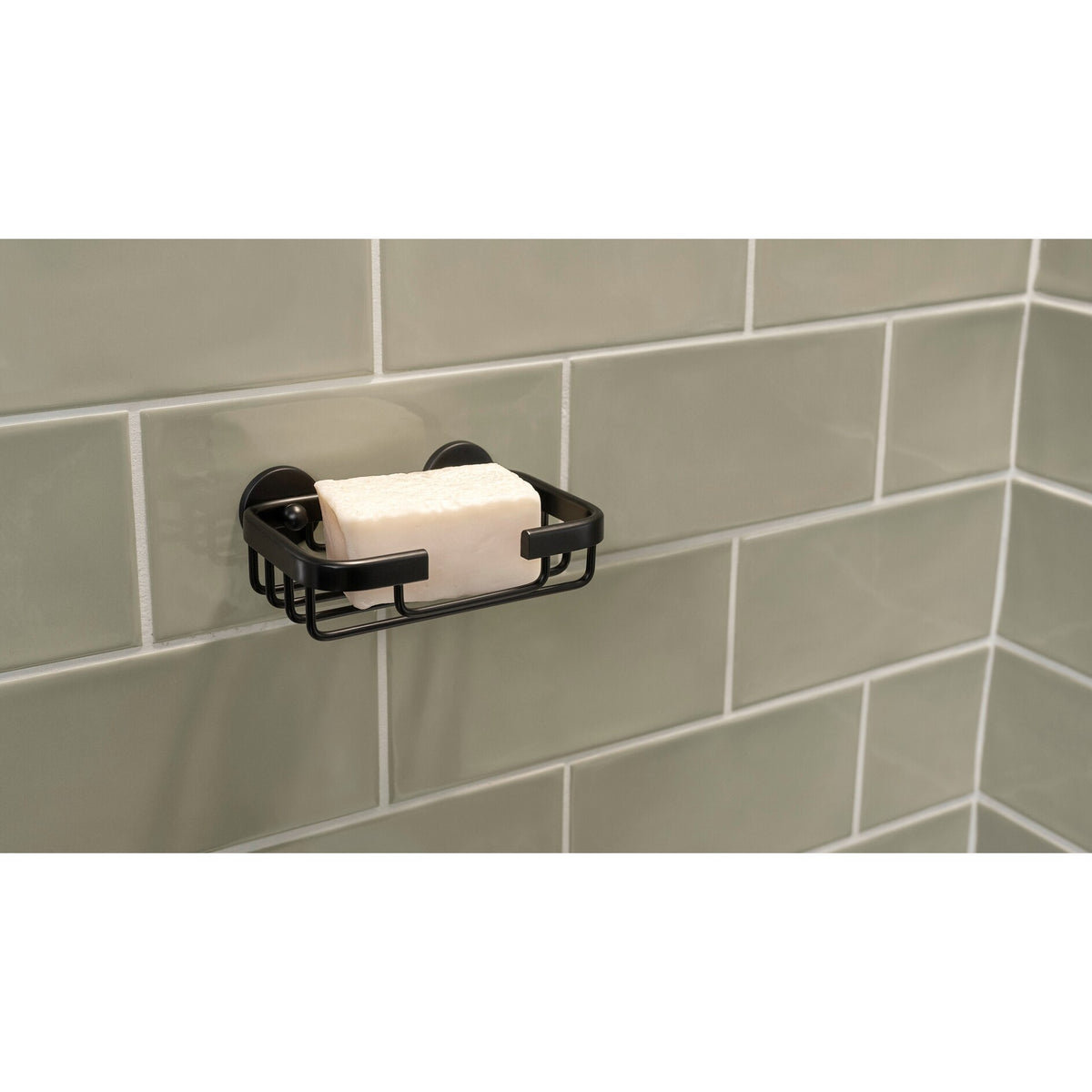 tesa ALUXX BLACK Soap Basket, Matte Black, for the Shower and Bathtub – Usage