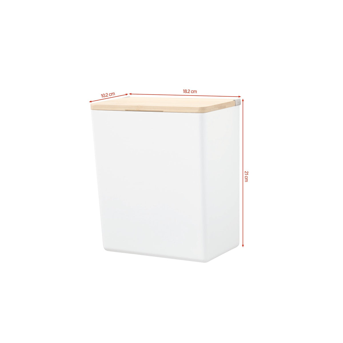 tesa BABOO Large Storage Box, with Bamboo Lid, Additional Storage Space for the Bathroom, White