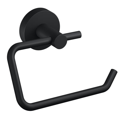 tesa MOON BLACK Toilet Paper Holder, Matte Black, Includes Adhesive Solution