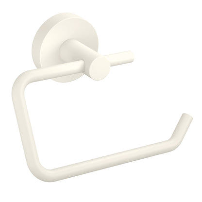 tesa MOON WHITE Toilet Paper Holder, Matte White, Includes Adhesive Solution