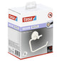 tesa MOON WHITE Toilet Paper Holder, Matte White, Includes Adhesive Solution