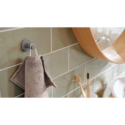 tesa MOON GREY Towel Hook, Matte Gray, Includes Adhesive Solution – Instructions for Use