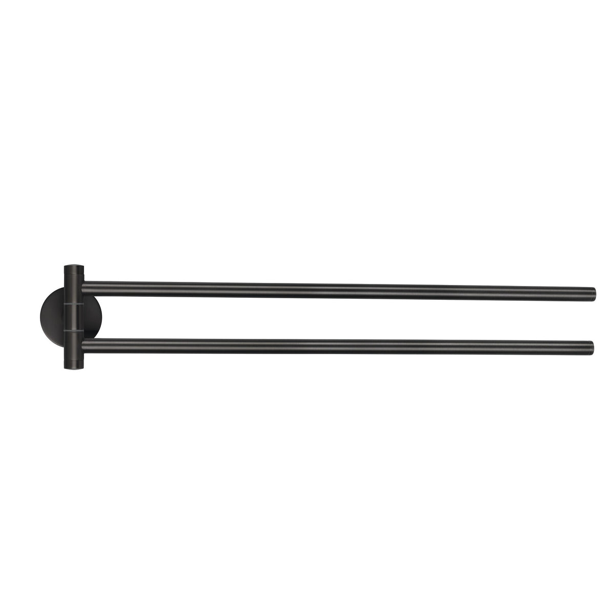 tesa MOON Graphite Two-Arm Towel Rack, Self-Adhesive, Metal with PVD Coating
