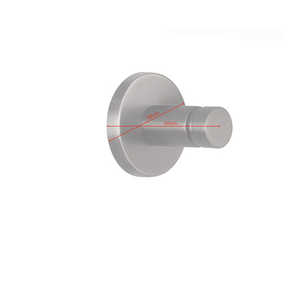 tesa MOON Graphite Towel Hook, Self-Adhesive, Metal with PVD Coating