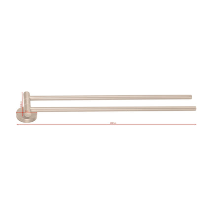 tesa MOON Bronze Two-Arm Towel Rack, Self-Adhesive, PVD-Coated Metal