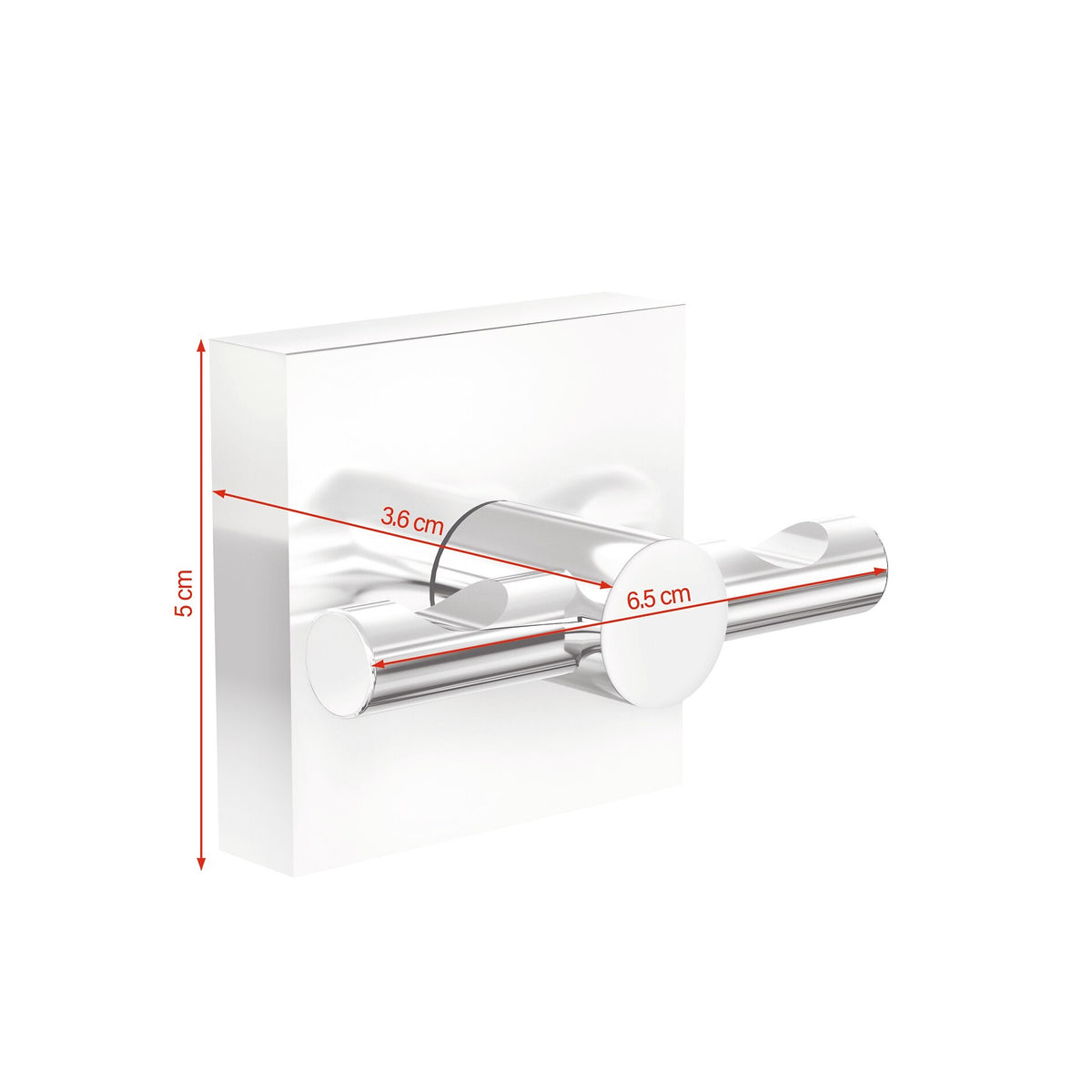 tesa EKKRO Bathrobe Hook, Self-Adhesive, Chrome-Plated Metal