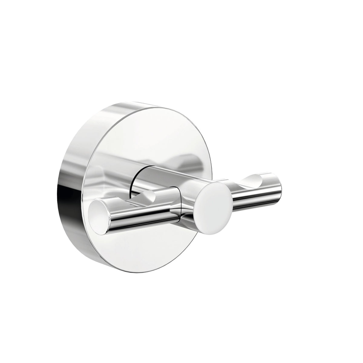 tesa SMOOZ Double Bathrobe Hook, self-adhesive, chrome-plated metal