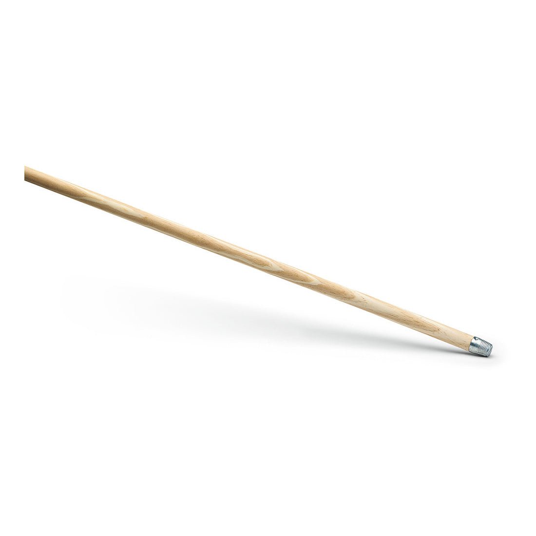 The Nölle Profi Brush broomstick 24x1,200 mm from Nölle Profi Brush Bürsten- & Pinseltechnik e.K. is a wooden broomstick with a metal end, shown diagonally on a white background.