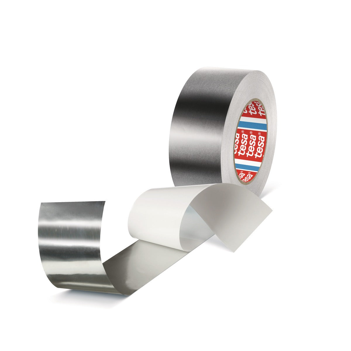tesa 50575 Aluminum Adhesive Tape without Liner, 50 m x 50 mm, silver