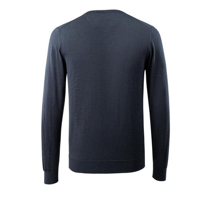 Knitted sweater V-neck, merino wool knitted sweater