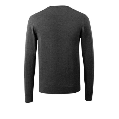 Knitted sweater V-neck, merino wool knitted sweater